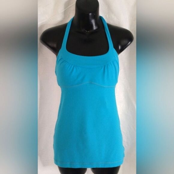 Lululemon Athletica Turquoise Long Halter Tank Top SZ small - Picture 16 of 16